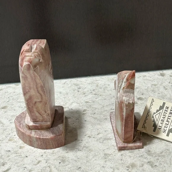 Native American Navajo Alabaster Carved Indian Chief/Eagle Olla Bowl Certificate - Picture 5 of 8